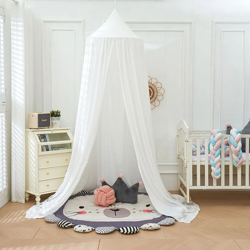 ciel de lit bébé blanc