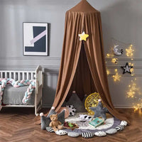 ciel de lit bébé brun