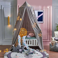 ciel de lit bébé gris