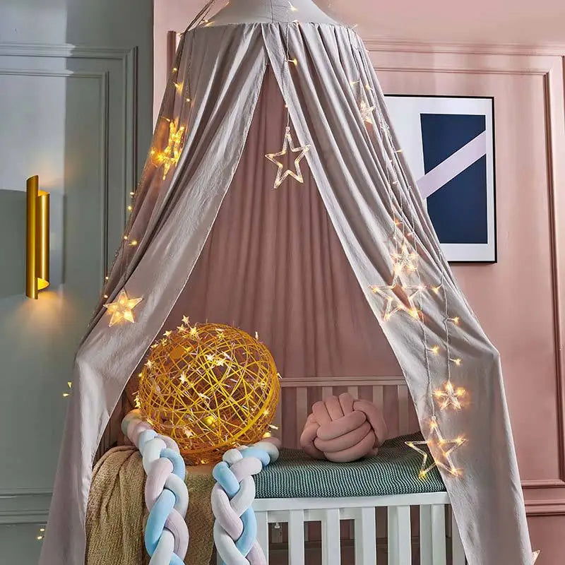 ciel de lit bébé gris foncé