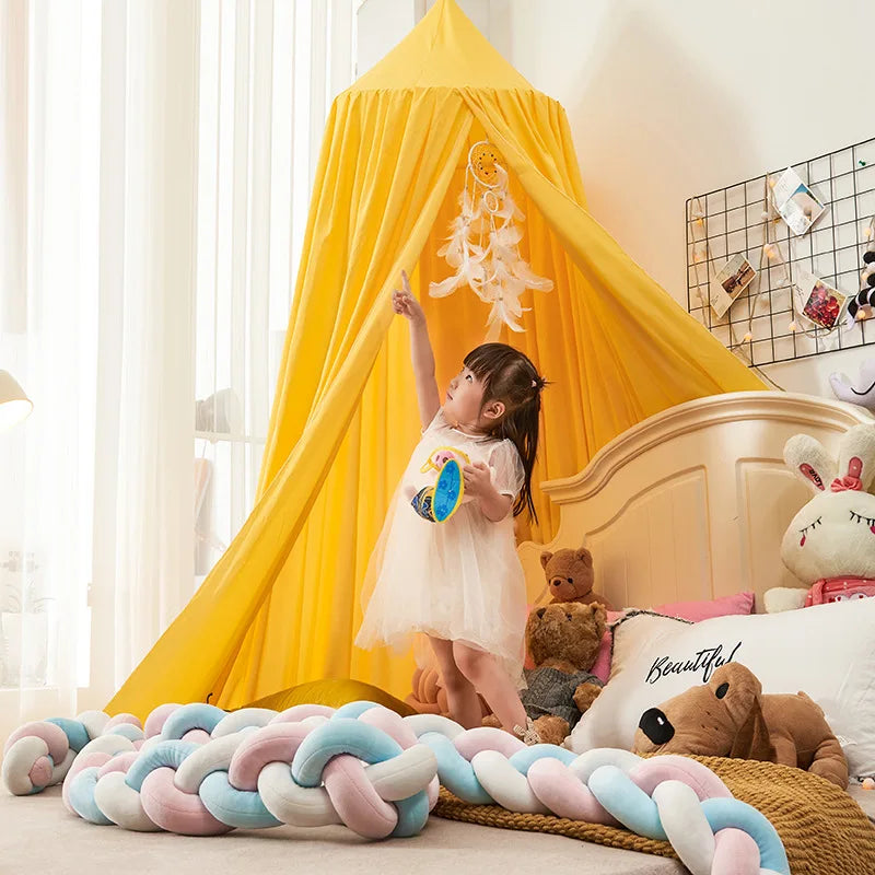 ciel de lit bébé jaune 