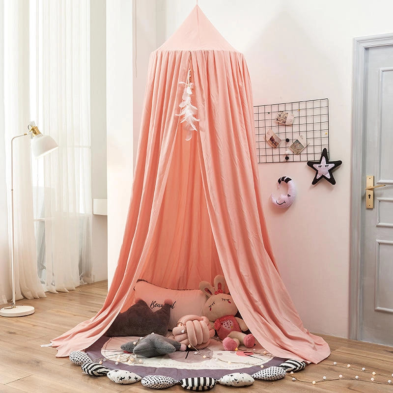 ciel de lit bébé rose