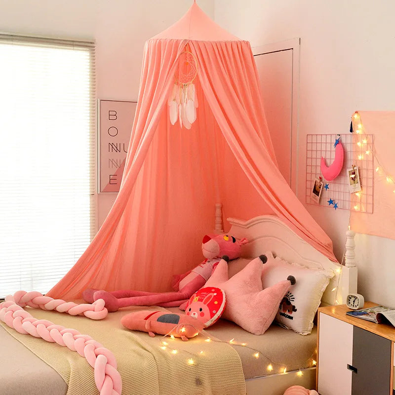 ciel de lit bébé rose clair