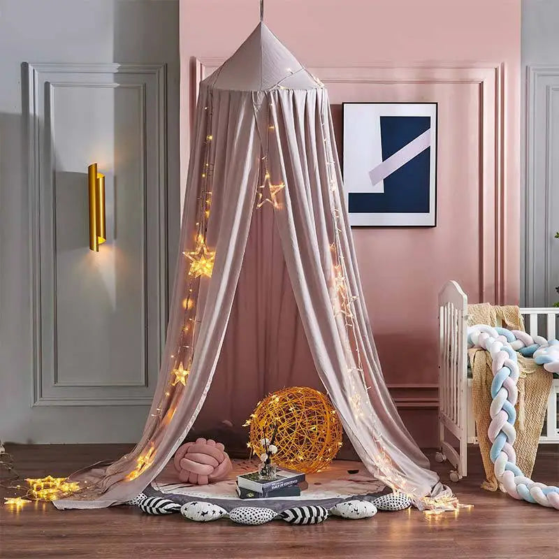 ciel de lit bébé rose foncé