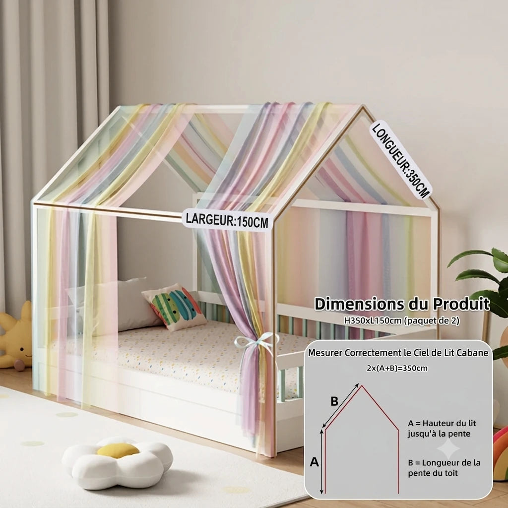 ciel de lit cabane arc en ciel dimensions Image