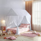 ciel de lit cabane princesse blanc