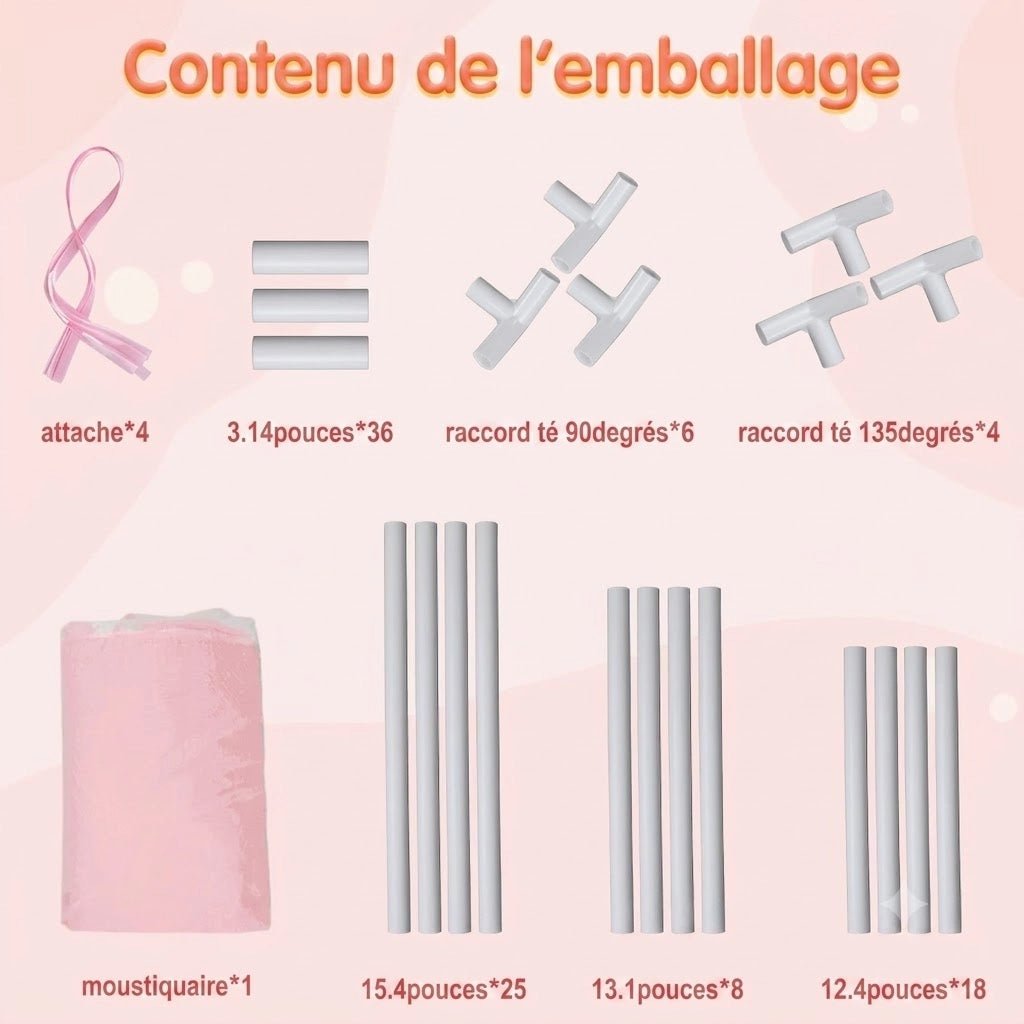 ciel de lit cabane princesse contenu