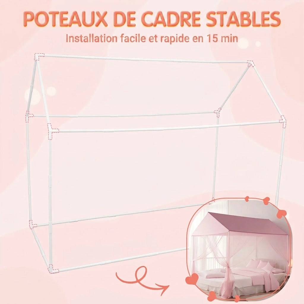 ciel de lit cabane princesse installation