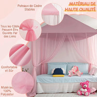ciel de lit cabane princesse matériaux
