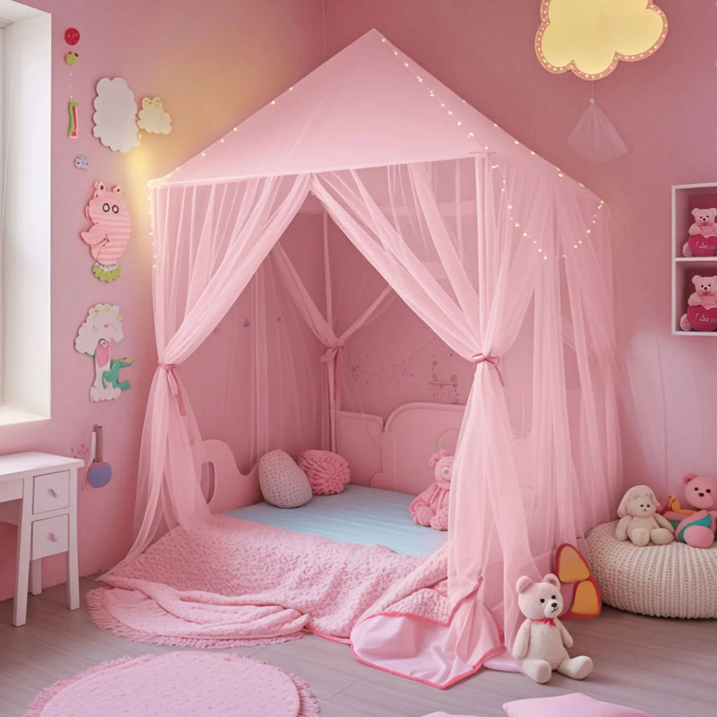 ciel de lit princesse cabane fille 