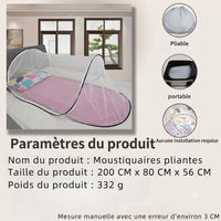 moustiquaire adulte paramètres