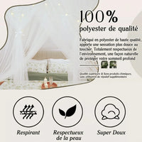 rideaux lit baldaquin tissu